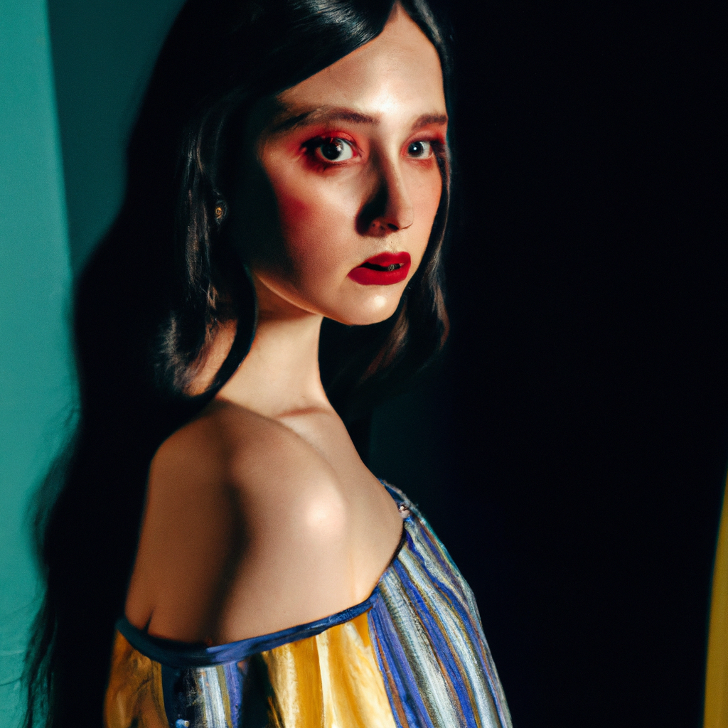 Estilo editorial — retrato de moda con luz dura y composición minimalista 2